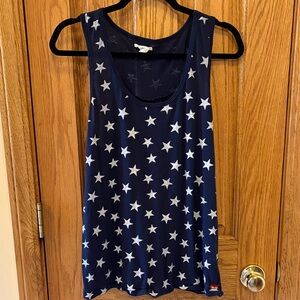 Levi's Navy Tank Top with White Star Print